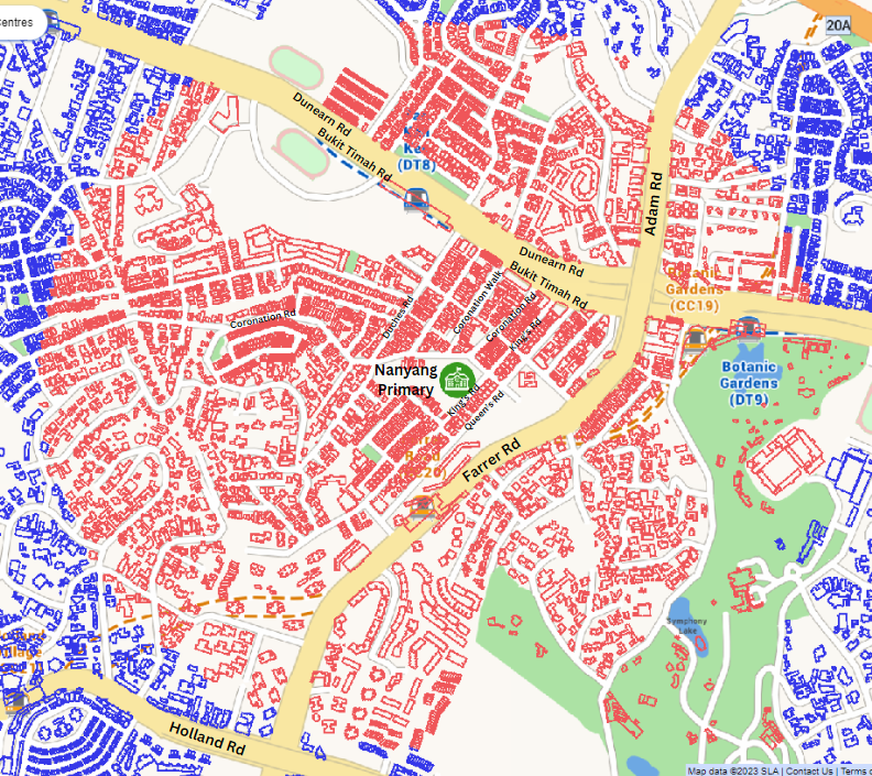 Map around Nanyang Primary School