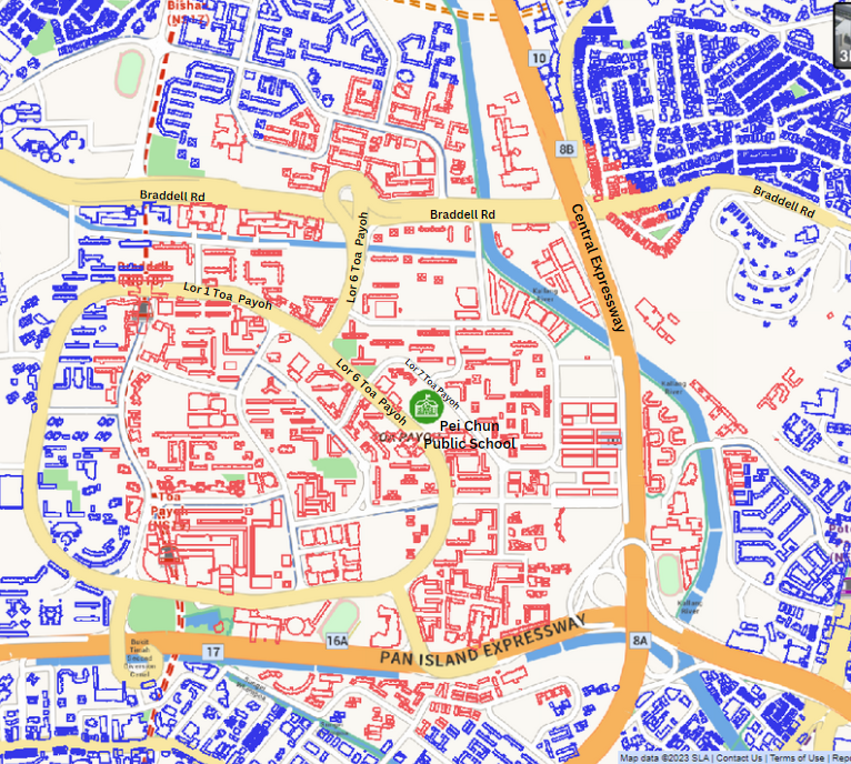 Map around Pei Chun Public School