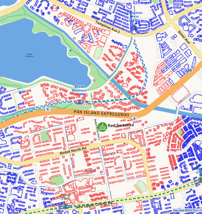 Map around Red Swastika School